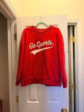 Favorite daughter red  "Go Sports" Graphic Sweatshirt - Women
